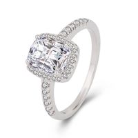 European And American Classic Retro Diamond Zircon Copper Ring sku image 11