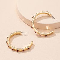 Creative Geometric C-shaped Circle Earrings sku image 4