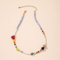 Ethnic Style Colored Beaded Sweater Necklace Female Thick Chain Sweater Chain Wholesale sku image 2