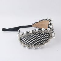 Baroque Ladies Prom Diamond Crystal Pearl Light Luxury Headband sku image 3