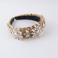 Conjunto De Pulsera De Diadema De Mujer De Lujo Geométrico Con Perlas Con Incrustaciones De Diamantes Retro sku image 5