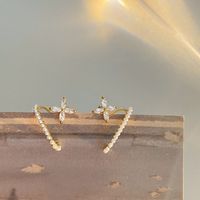 Boucles D&#39;oreilles Petites Perles Géométriques En Zircons Micro-incrustés Simples sku image 1