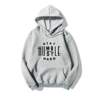 Hooded Pop Letter Print Long-sleeved Fleece Sweatshirt main image 4