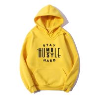 Hooded Pop Letter Print Long-sleeved Fleece Sweatshirt main image 5