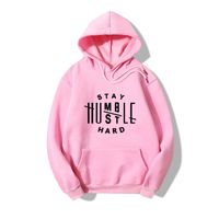 Hooded Pop Letter Print Long-sleeved Fleece Sweatshirt sku image 17