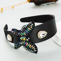 New Satin Cloth Inlaid With Rhinestones Handmade Butterfly Accessories Full Diamond Headband sku image 3