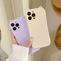 Cat Ears Edge Frame Iphone Mobile Phone Shell Solid Color  Mobile Phone Case main image 3