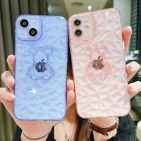 Diamond Pattern Transparent Bear Pattern Suitable For Iphone Mobile Phone Case main image 4