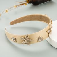 Europäische Und Amerikanische Mode Helle Farbe Stoff Haarband Breitkrempige Blume Herzförmiges Stirnband main image 6