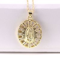 European And American New Copper Jewelry Virgin Mary Pendant Necklace main image 5