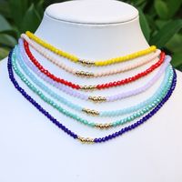 Crystal Beaded Necklace Clavicle Chain  Color Necklace main image 4