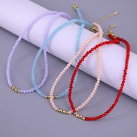 Crystal Beaded Necklace Clavicle Chain  Color Necklace main image 5