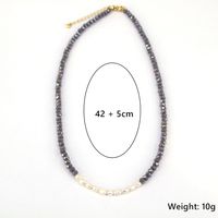 Splicing Crystal Beaded Pearl Necklace Clavicle Chain main image 6