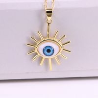 New Evil Eye Pendant Necklace Copper Drip Oil Eye Necklace Jewelry main image 5