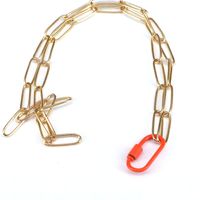 New Copper Color Dripping Oval Screw Buckle Necklace sku image 1