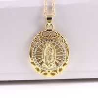 European And American New Copper Jewelry Virgin Mary Pendant Necklace sku image 5