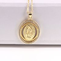 European And American New Copper Jewelry Virgin Mary Pendant Necklace sku image 7