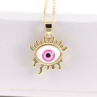 New Jewelry Fashion Demon Eye Necklace Geometric Pendant Clavicle Chain sku image 2