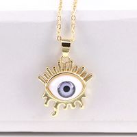 New Jewelry Fashion Demon Eye Necklace Geometric Pendant Clavicle Chain sku image 3