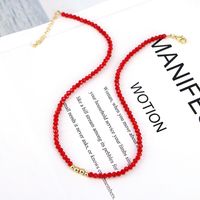 Crystal Beaded Necklace Clavicle Chain  Color Necklace sku image 1