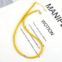 Crystal Beaded Necklace Clavicle Chain  Color Necklace sku image 2