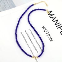 Crystal Beaded Necklace Clavicle Chain  Color Necklace sku image 4