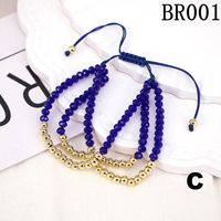 European And American Fashion Crystal Copper Beads Adjustable Braided Bracelet sku image 4