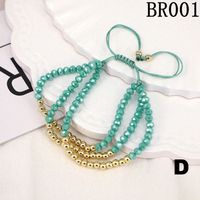 European And American Fashion Crystal Copper Beads Adjustable Braided Bracelet sku image 3