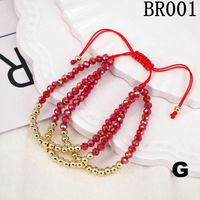 European And American Fashion Crystal Copper Beads Adjustable Braided Bracelet sku image 7