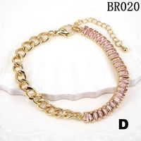 Fashion Geometric Copper Plating Artificial Gemstones Bracelets sku image 5