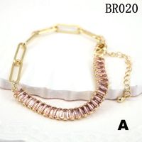 Fashion Geometric Copper Plating Artificial Gemstones Bracelets sku image 6