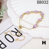 Fashion Geometric Copper Artificial Gemstones Bracelets In Bulk sku image 2