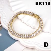 European And American Diamond Bracelet Copper Bracelet Color Crystal Bracelet sku image 1