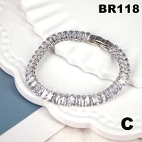 European And American Diamond Bracelet Copper Bracelet Color Crystal Bracelet sku image 2