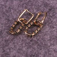 Exaggerated Copper Micro-inlaid Zircon Oval Earrings Personality Earrings Wholesale sku image 2