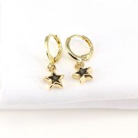 Pendientes De Estrella De Cinco Puntas De Moda Simple Pendientes Nuevos Europeos Y Americanos Femeninos sku image 2