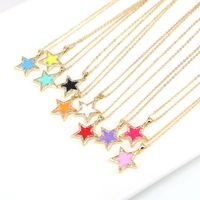 Summer Fashion Color Star Necklace Clavicle Chain sku image 1