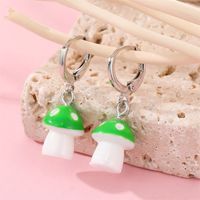 Fashion Resin Three-dimensional Mushroom New Mushroom Earrings Ear Buckle sku image 5