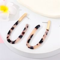 South Korea's New Exaggerated Personality Leopard Print Acetate Earrings Wholesale sku image 1