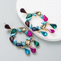 Fashion Diamond-studded Hollow Geometric Irregular Earrings sku image 4
