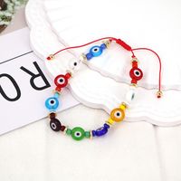 European And American Bead Glaze Devil Eye Bracelet Stretchable Braided Bracelet main image 5