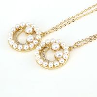 Halskette Mit Hohlem Smiley-anhänger Im Europäischen Und Amerikanischen Stil Mit Eingelegten Perlen Und Zirkonen main image 1