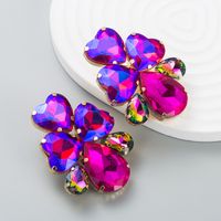 Fashion Alloy Diamond Heart-shaped Drop-shaped Earrings main image 5