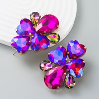 Fashion Alloy Diamond Heart-shaped Drop-shaped Earrings main image 7