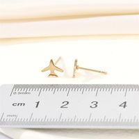 Airplane Stainless Steel No Inlaid Earrings Ear Studs main image 3