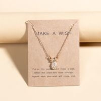 Simple Diamond-studded Pineapple Necklace Wholesale Jewelry main image 5
