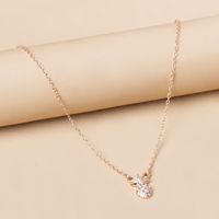 Simple Diamond-studded Pineapple Necklace Wholesale Jewelry main image 6