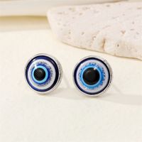 Pendientes De Ojo Azul De Metal Con Personalidad Retro Europea Pendientes De Ojo De Diablo De Turquía main image 4