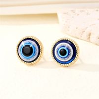 Pendientes De Ojo Azul De Metal Con Personalidad Retro Europea Pendientes De Ojo De Diablo De Turquía main image 5