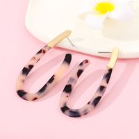 South Korea's New Exaggerated Personality Leopard Print Acetate Earrings Wholesale main image 4